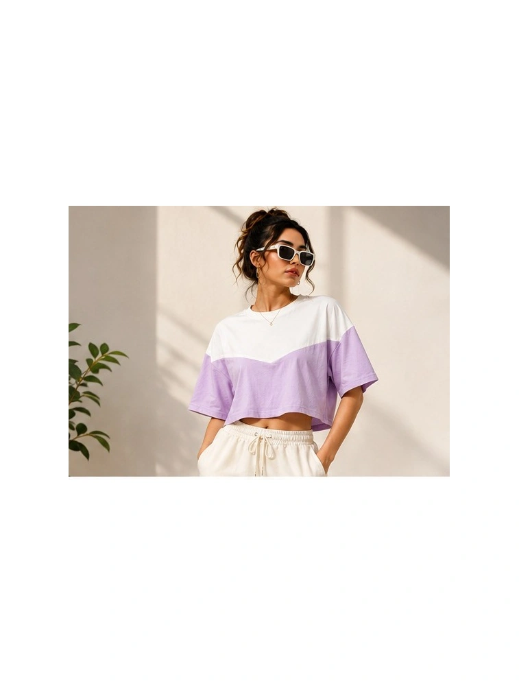 Lavender Womens Classic Western CropTop
