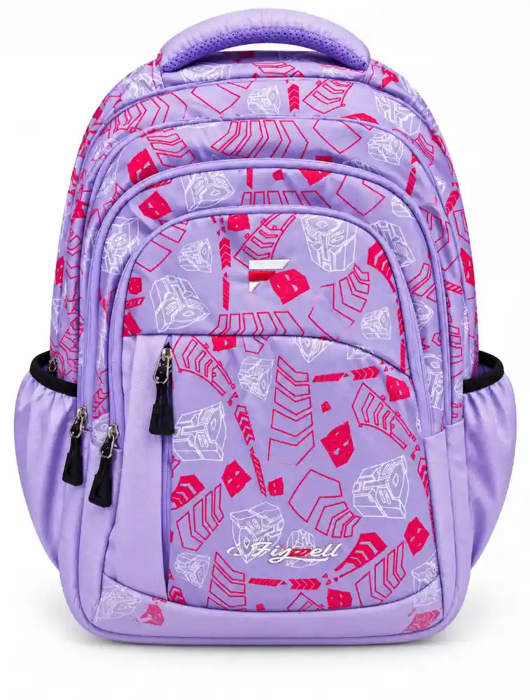 Lavender with Red Fashion School Bag 