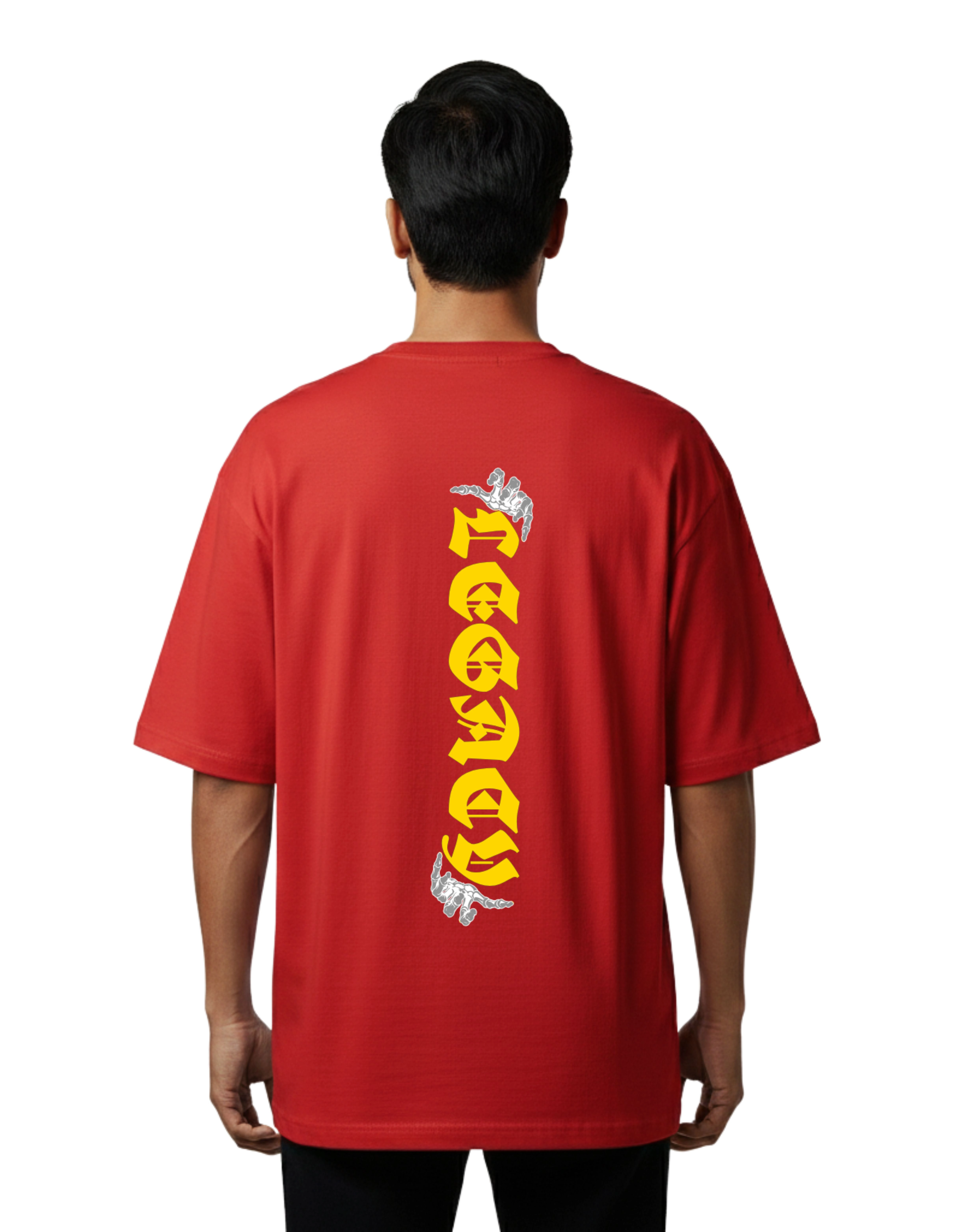 Legacy Oversized Cotton French Terry T-Shirt 240 GSM Red