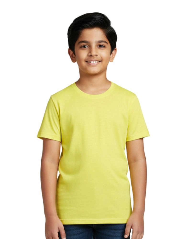 White Kids Polyester 140GSM Round Neck Tshirt