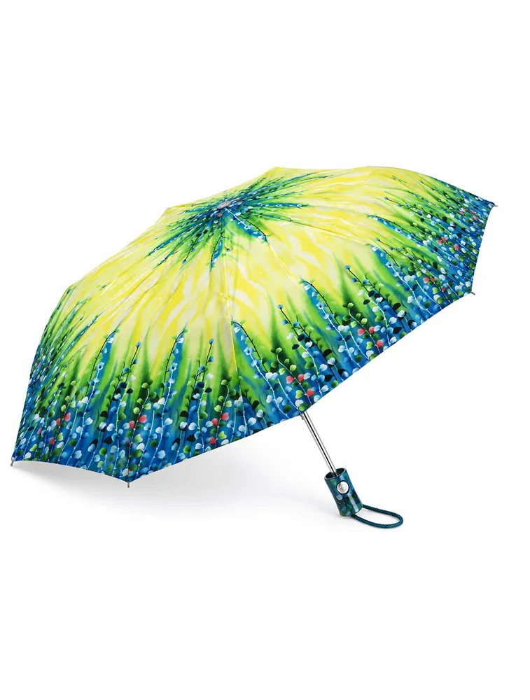 Lemon Yellow Summer Meadow Bloom Floral Compact Umbrella — bulk from ₹275