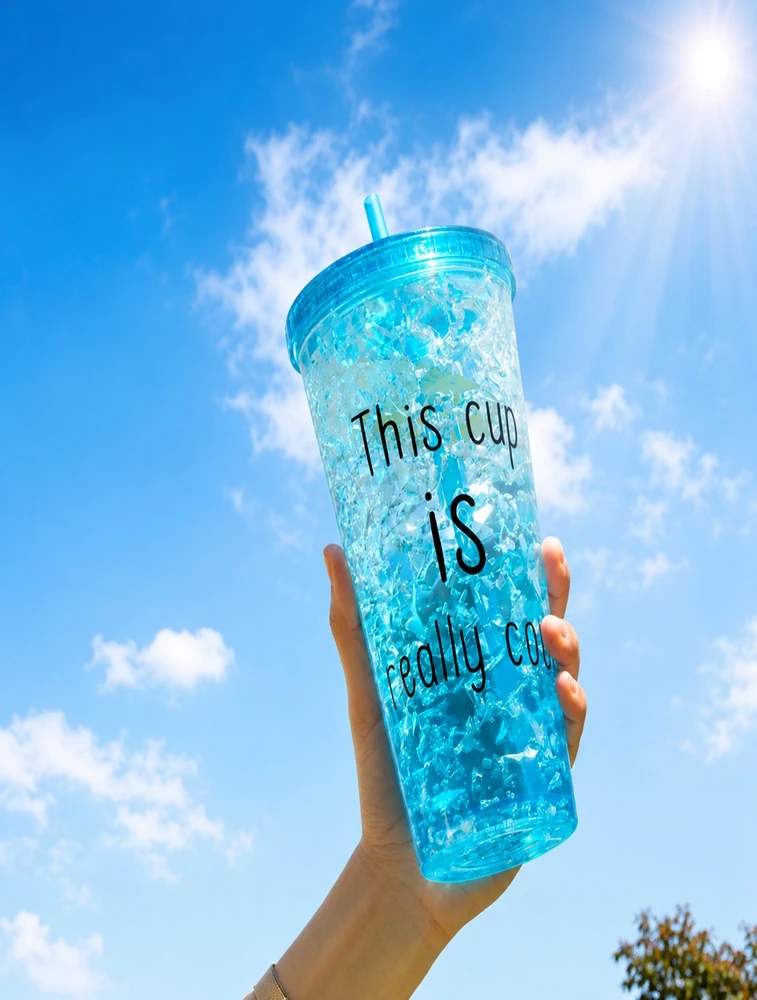 Light Blue Cool Sip Textured Tumbler