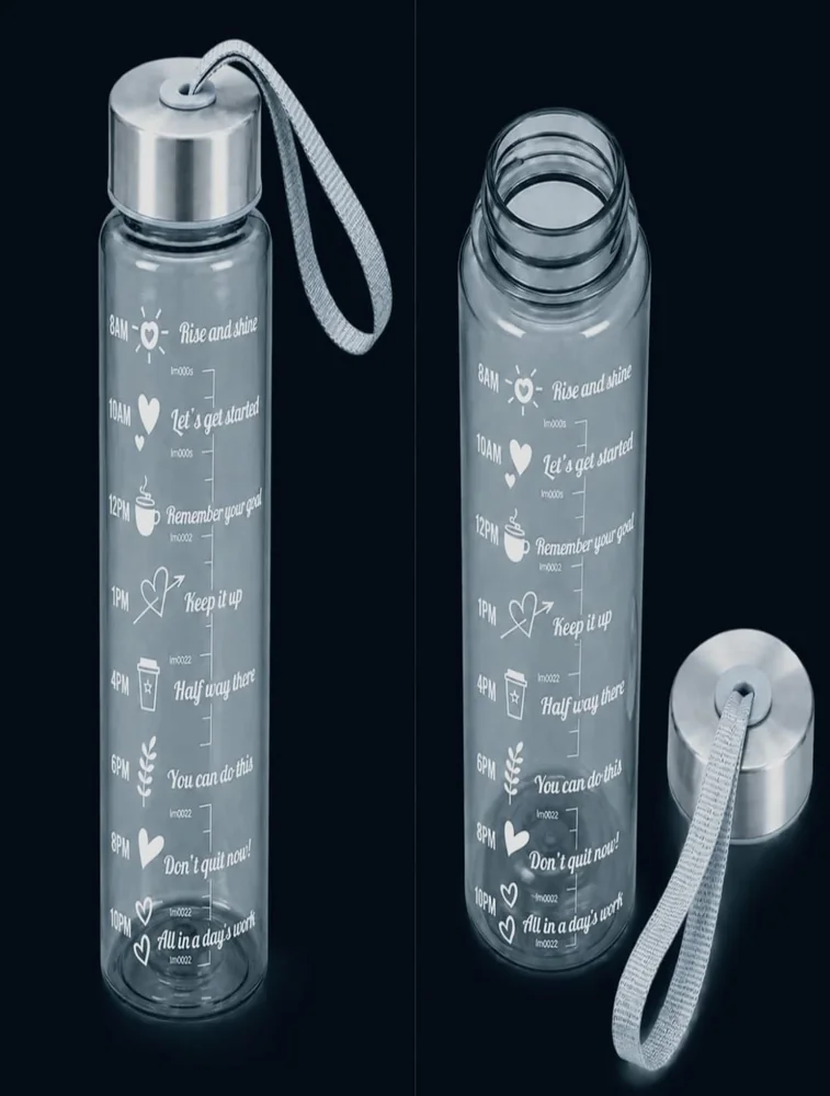 Light Blue Motiva Sip Transparent Water Bottle
