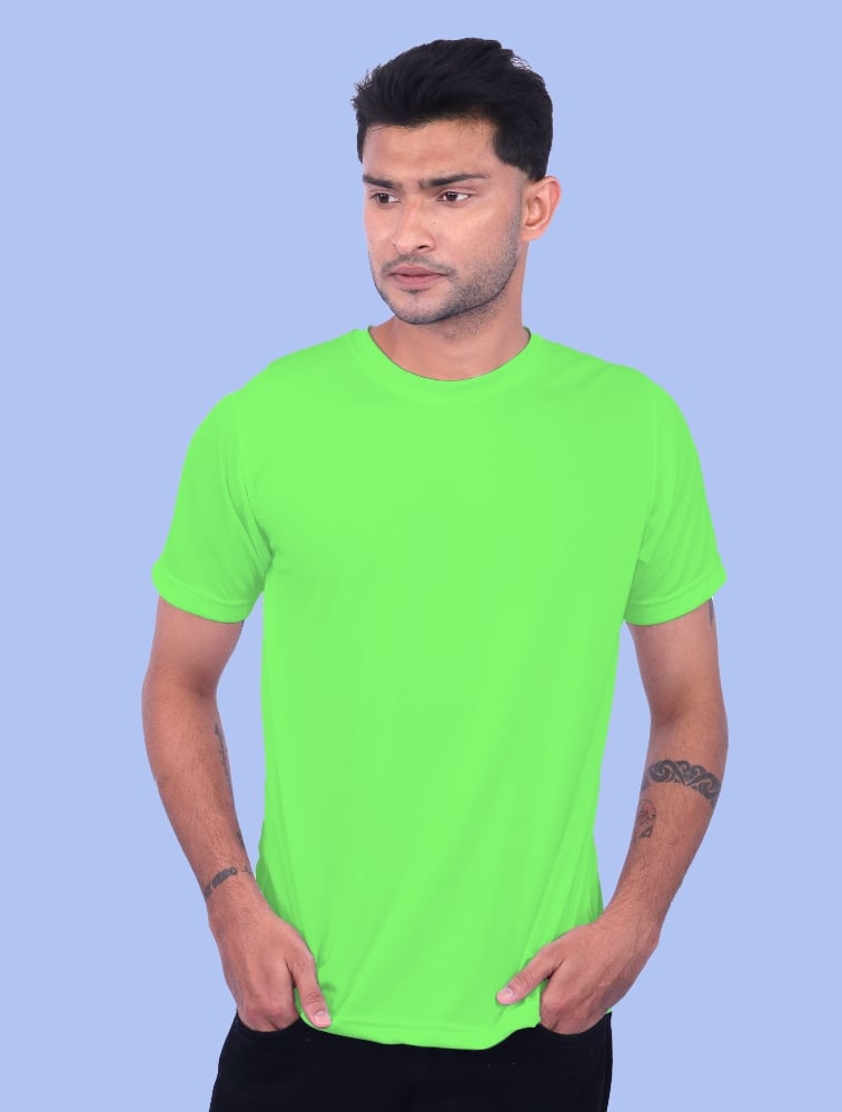 Polyester Round Neck 100GSM T-shirts — bulk from ₹62