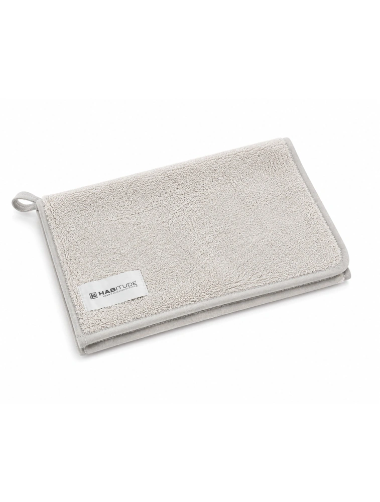 Light Grey Habitude Microfiber Premium Face Towel