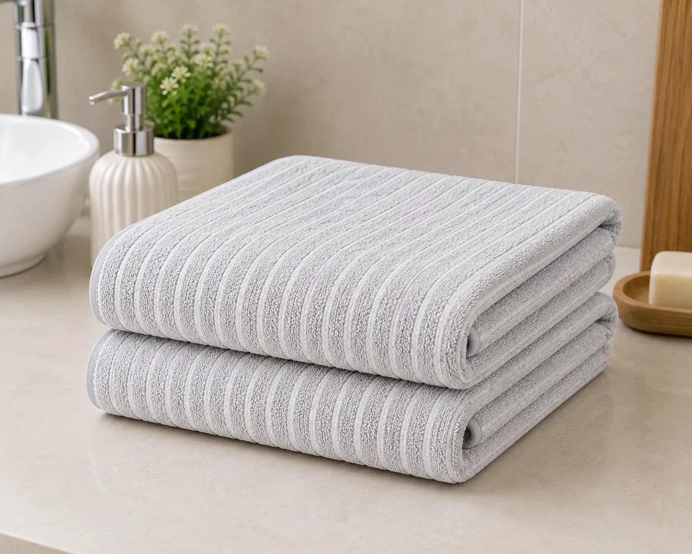 Light Grey Habitude PureSoft Microfiber Bath Towel