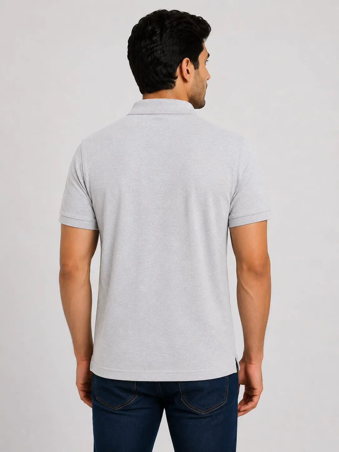 Light Grey Mens AeroPiq Mars 210 GSM Polo TShirt