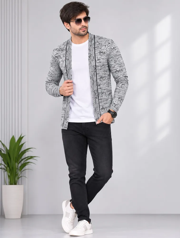 Light Grey Mens Premium Printed Jackets — bulk from ₹345