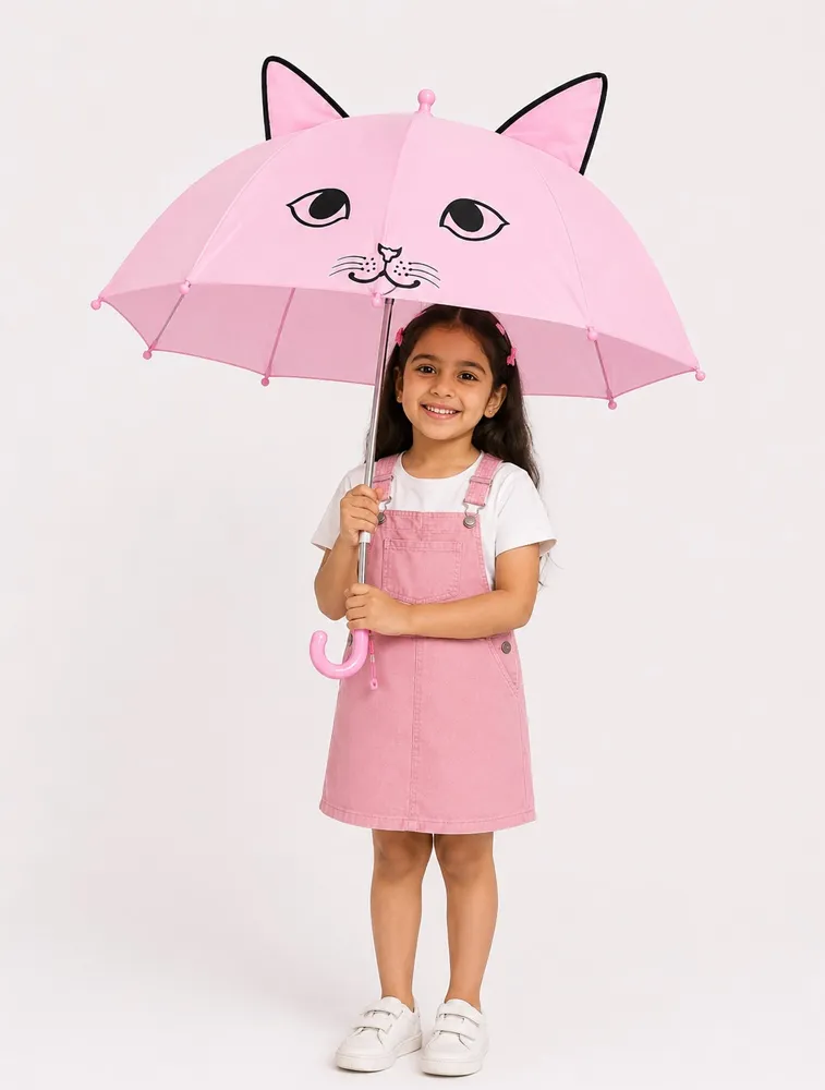 Light Pink Kids Cartoon Umbrella