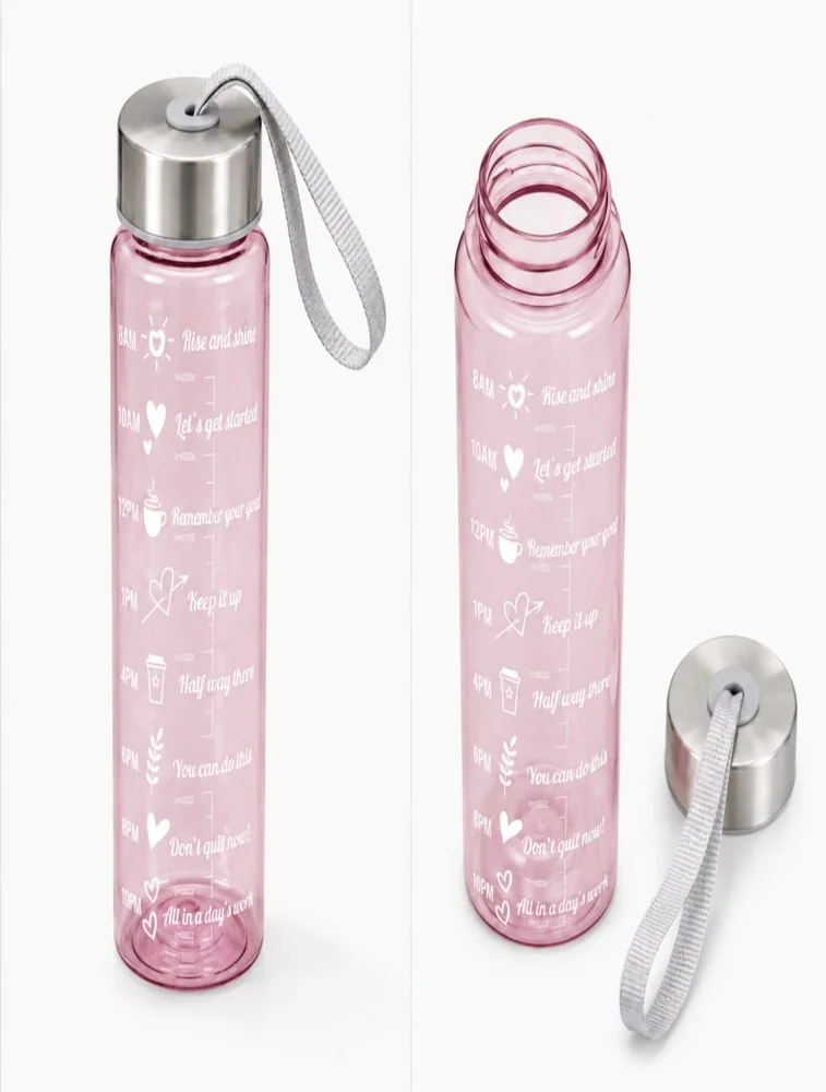 Light Pink Motiva Sip Transparent Water Bottle