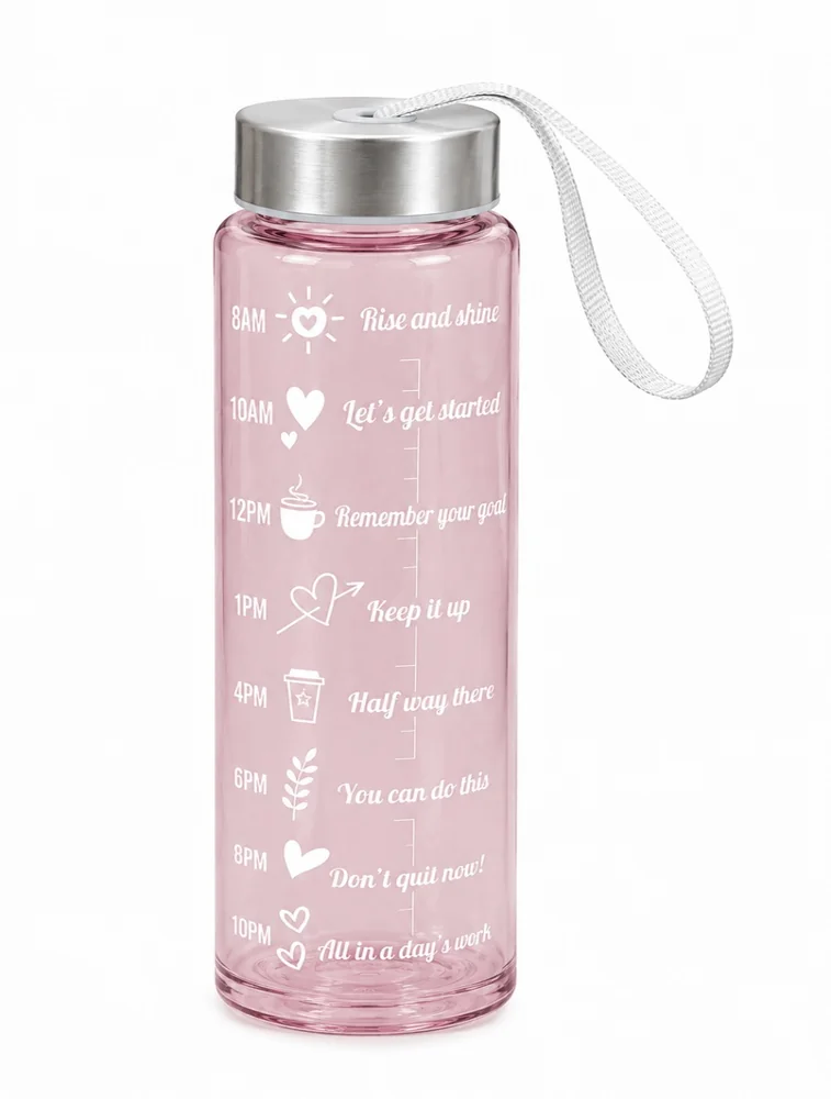 Light Pink Motiva Sip Transparent Water Bottle 