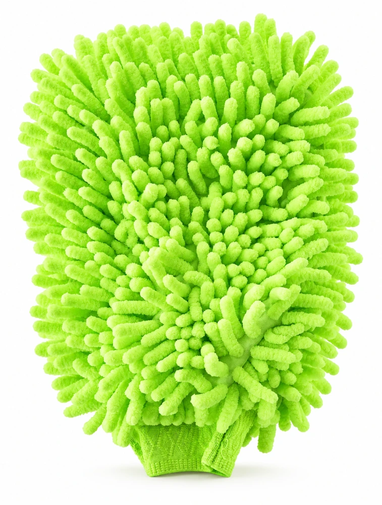 Lime Green Microfiber Cleaning Hand Gloves Pack Of 2 Set 