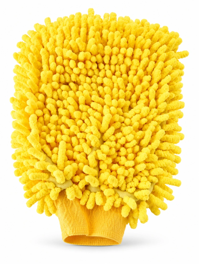 Lime Yellow Microfiber Cleaning Hand Gloves Pack Of 2 Set