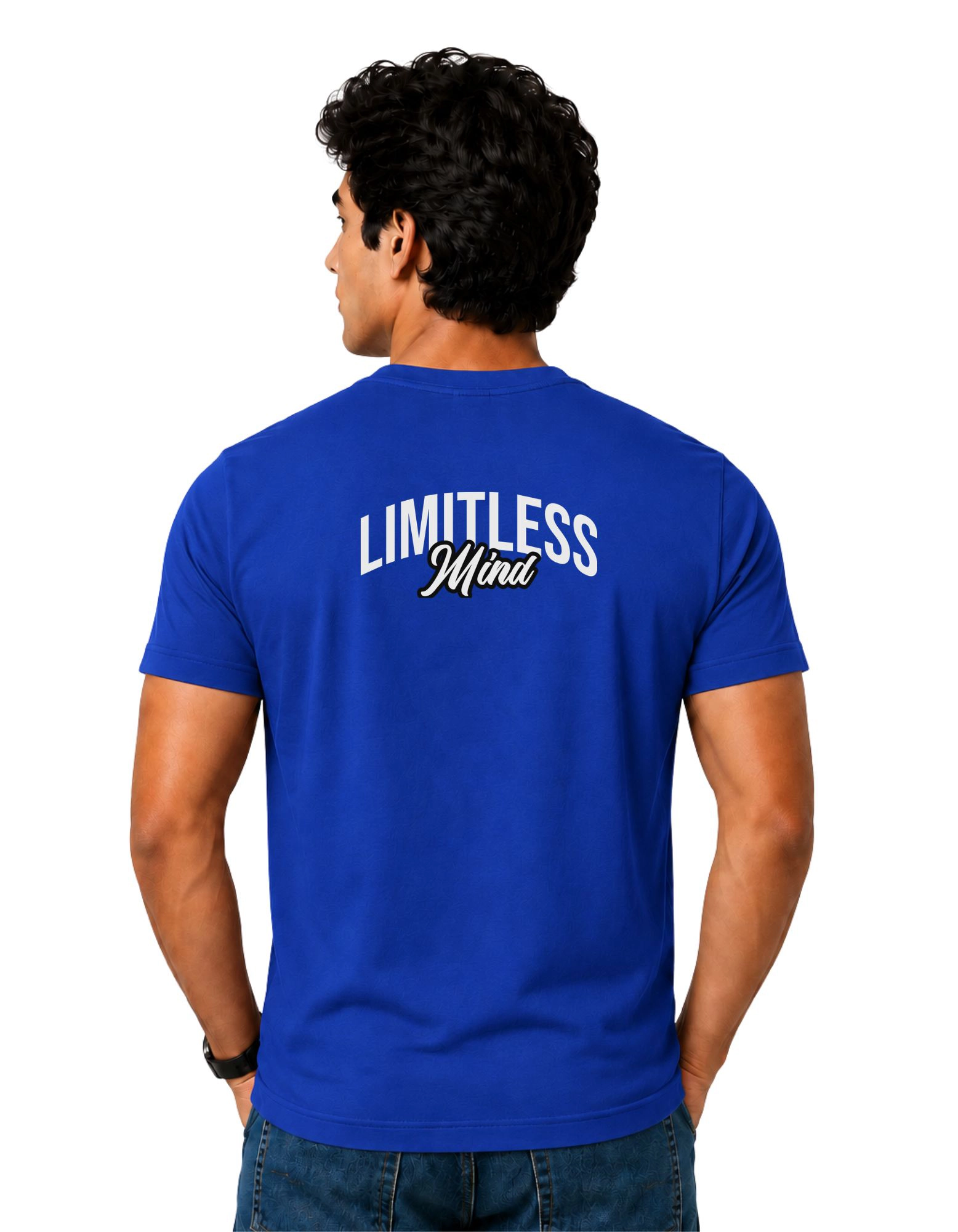 Limitless Mind Cotton Round Neck T-Shirt 180 GSM Royal Blue