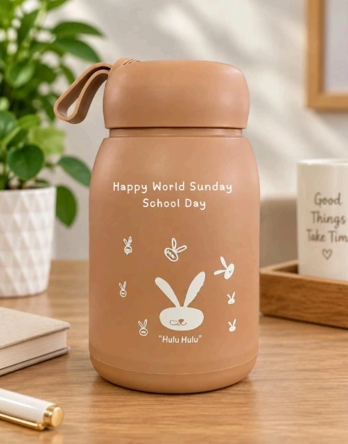 Little Bunny 350 ML Glass Water Bottle