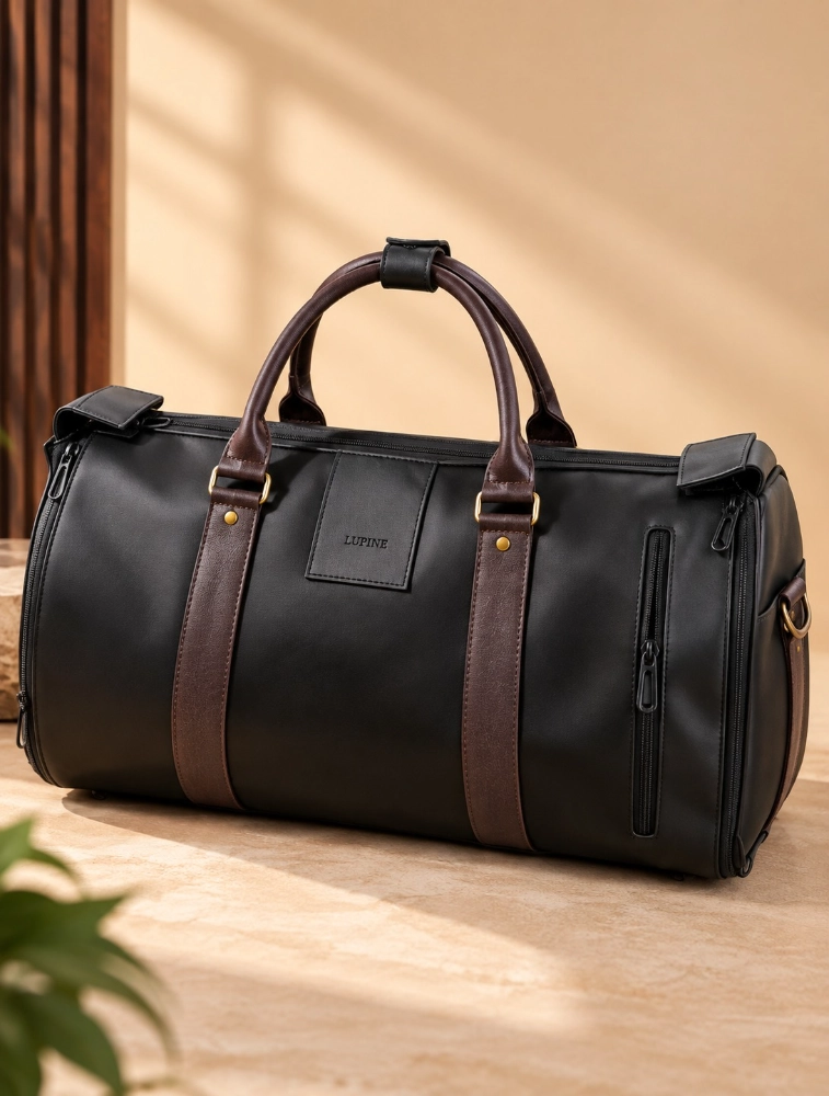 Lupine Black and Brown Premium Travel Duffle Bag