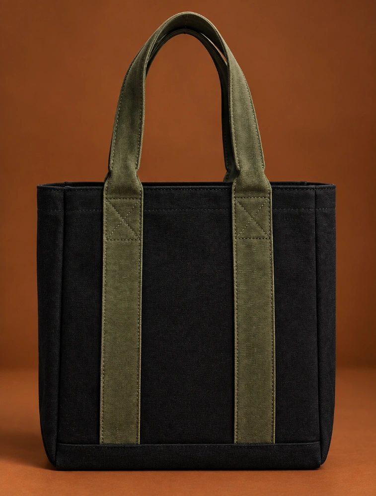 Lupine Canvas Black Tote Bag For Women