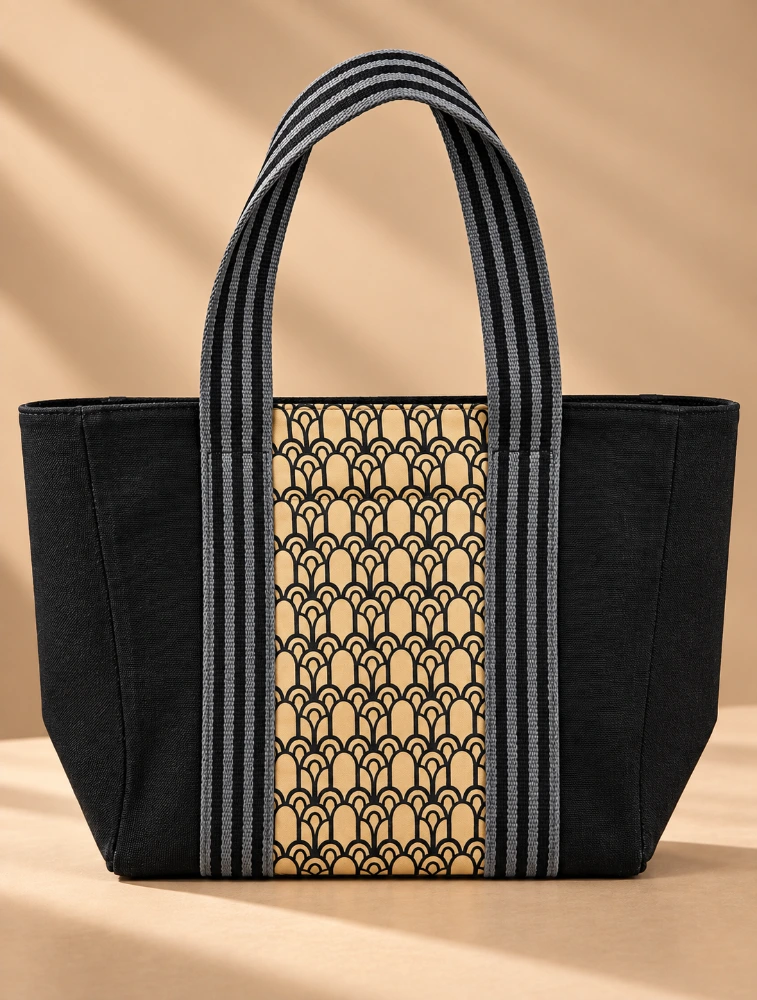 Lupine Canvas Black Womens Tote Bag