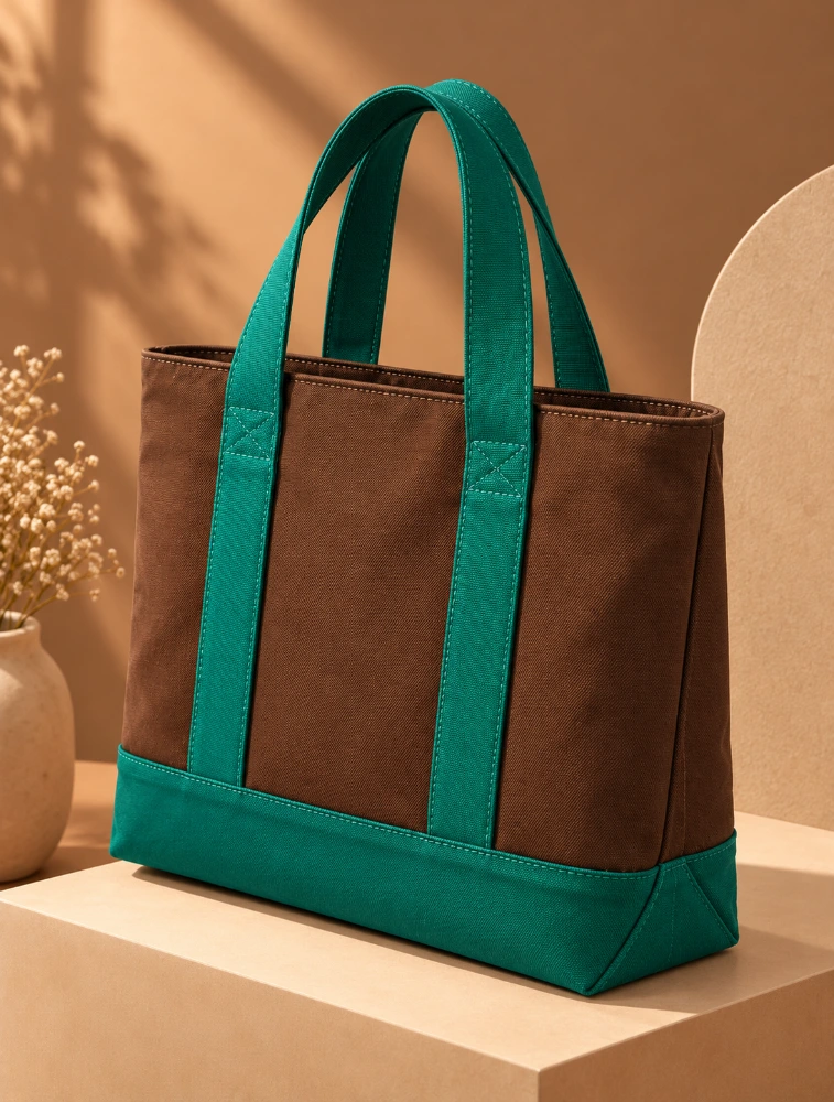 Lupine Canvas Coffee Brown Womens Tote Bag