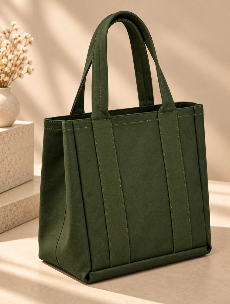 Lupine Canvas Olive Green Womens Tote Bag