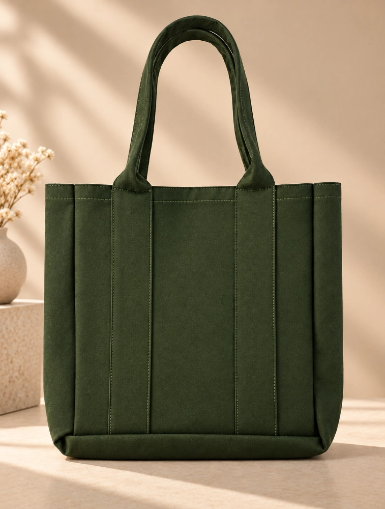 Lupine Canvas Olive Green Womens Tote Bag