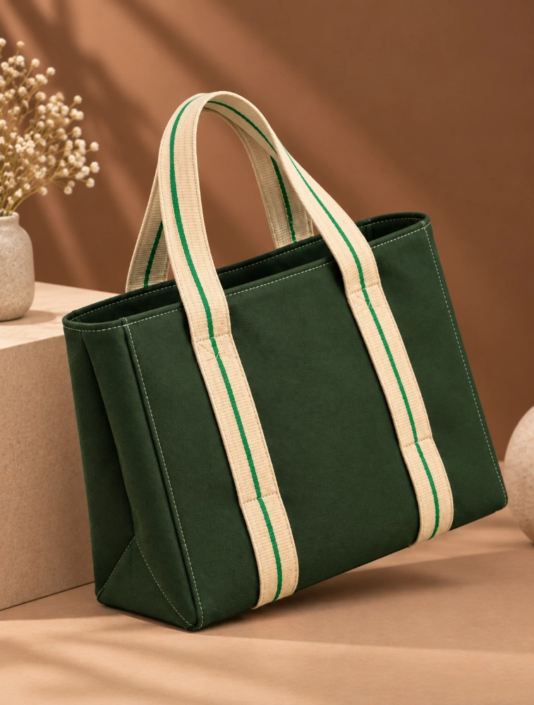 Lupine Canvas Olive Green Womens Tote Bag 