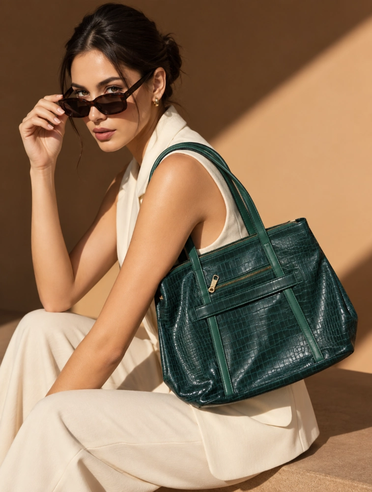 Lupine Dark Green Womens Hand Bags