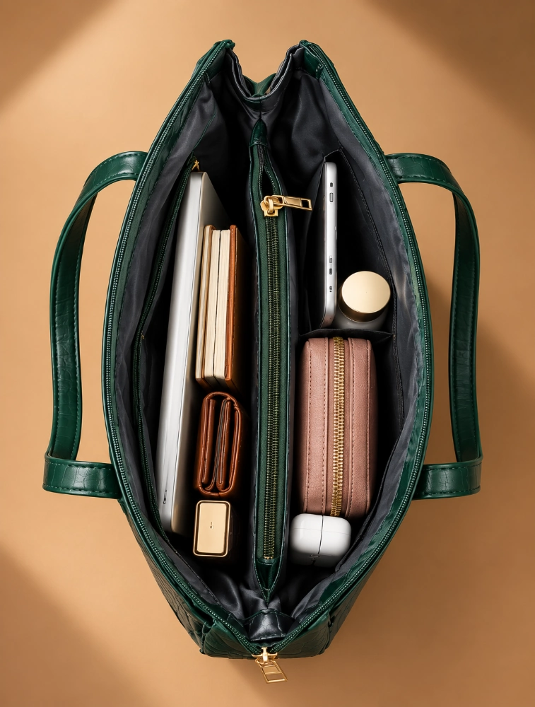 Lupine Dark Green Womens Hand Bags
