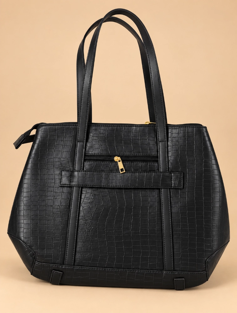 Lupine Polyurethane Black Womens Hand Bag
