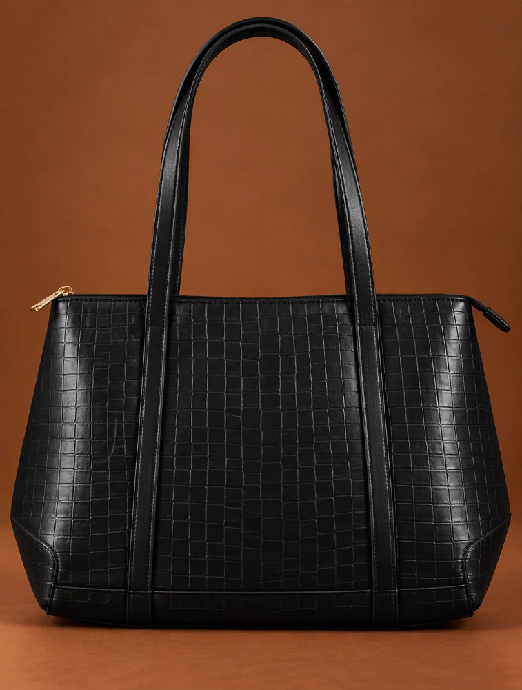 Lupine Polyurethane Black Womens Hand Bag