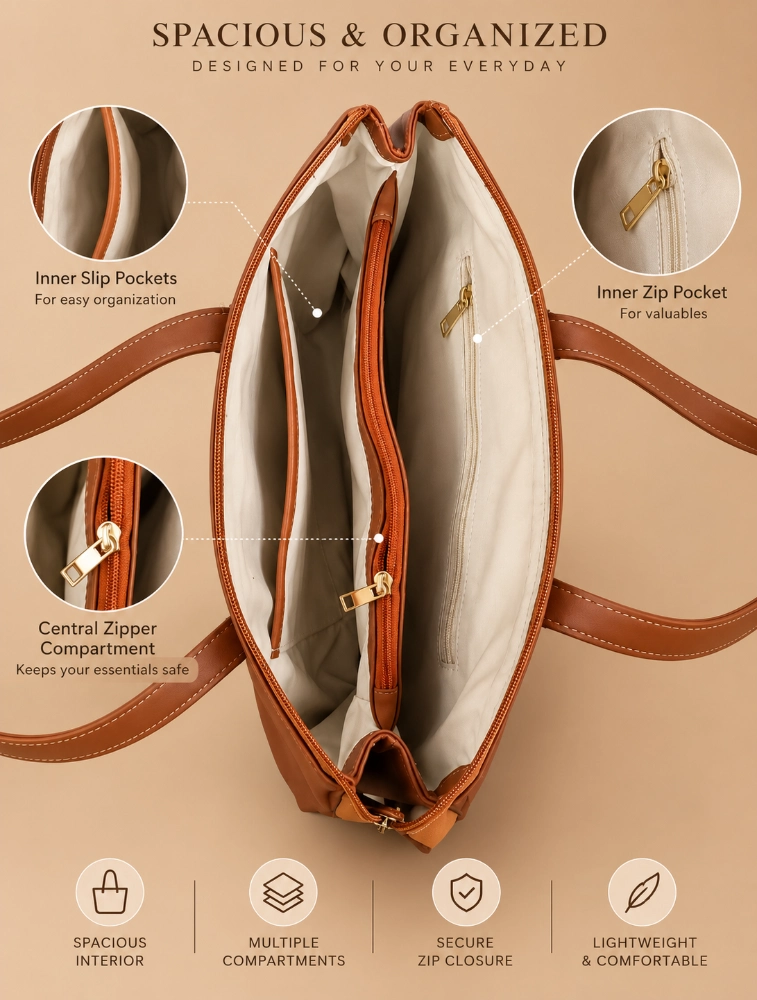 Lupine Womens Premium Brown Hand Bag