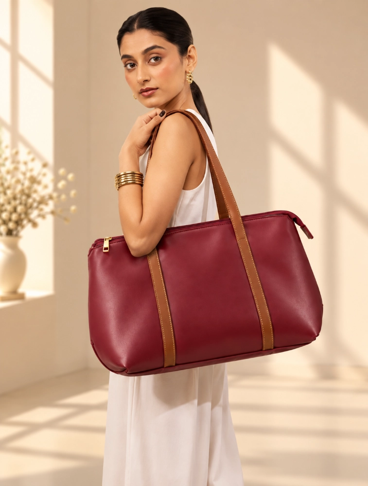 Lupine Womens Premium Burgundy Hand Bag