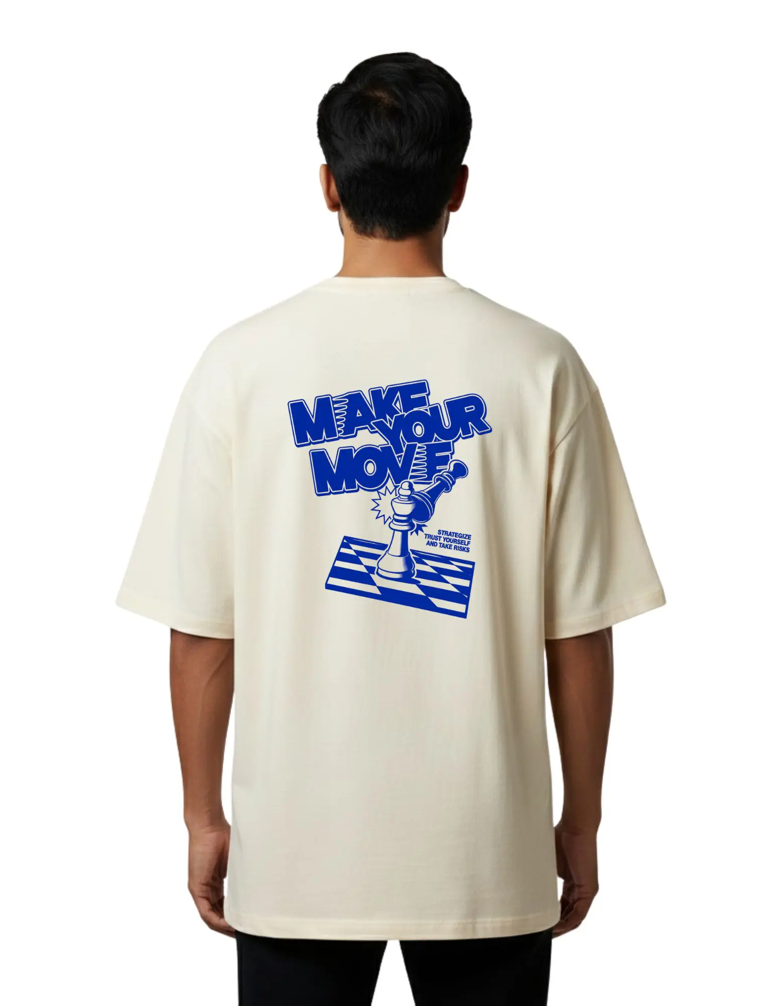 Make Your Move Oversize Cotton French Terry T-Shirt 240 GSM Beige