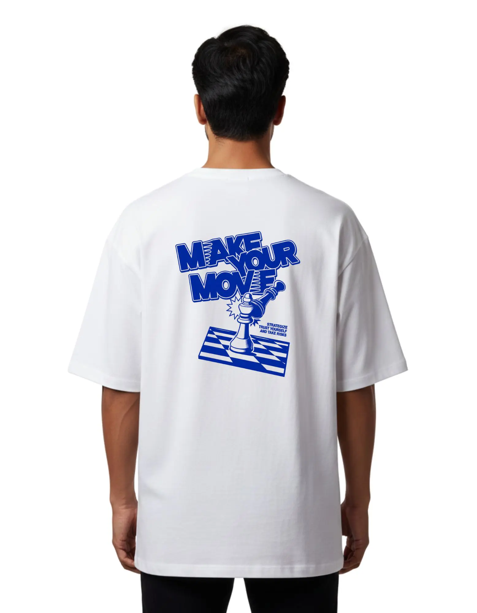 Make Your Move Oversize Cotton French Terry T-Shirt 240 GSM White