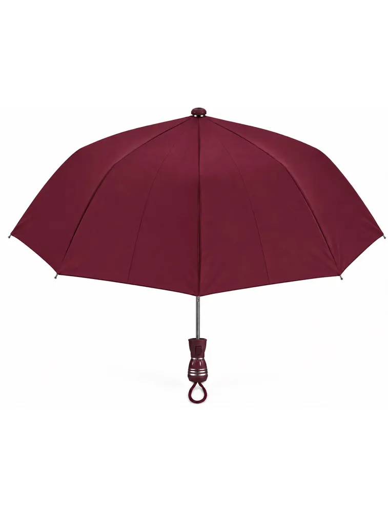 Summer Maroon Automatic Compact Travel Umbrella — bulk from ₹173