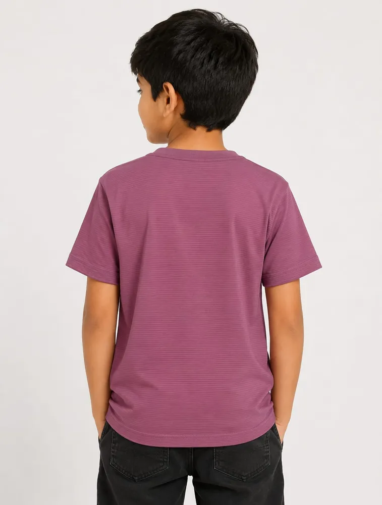 Maroon Dad And Me Round Neck Premium Printed T Shirt
