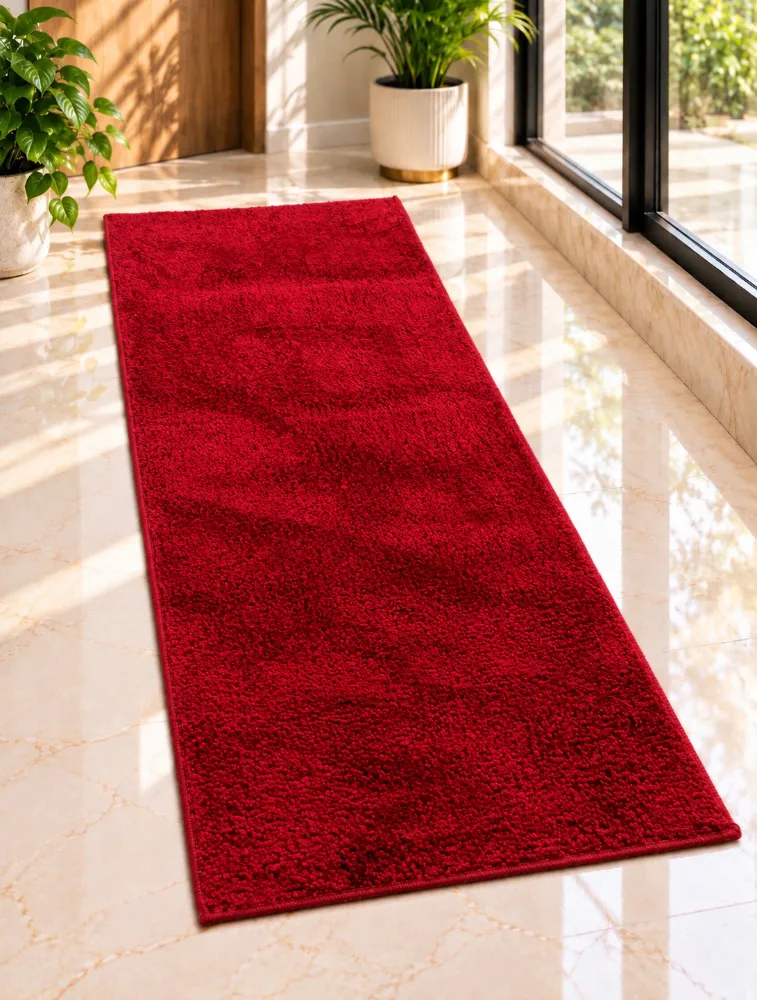 Maroon Elegance Runner Mat