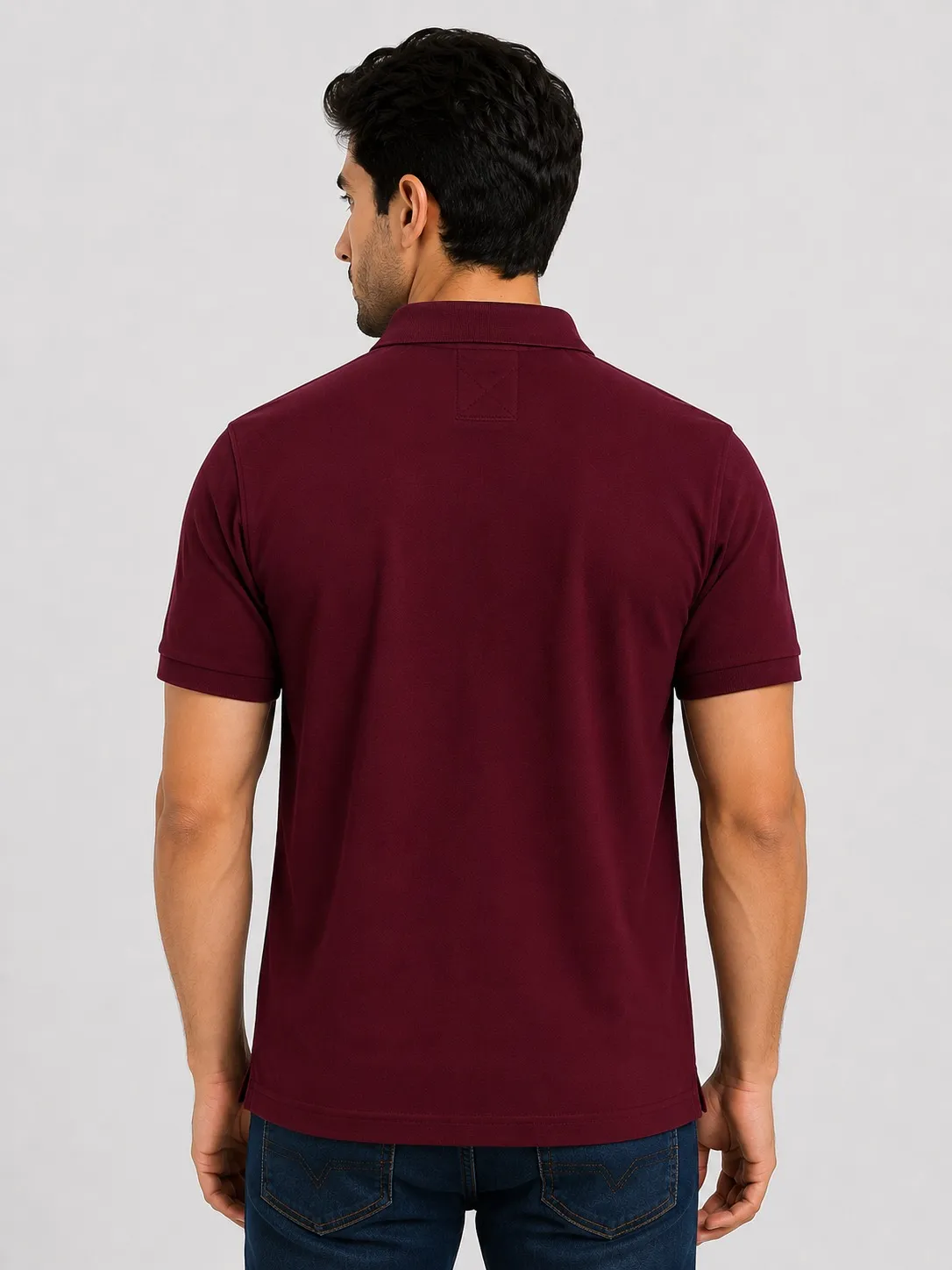 Maroon Mens Mars Baby Pique 210 GSM Polo TShirt