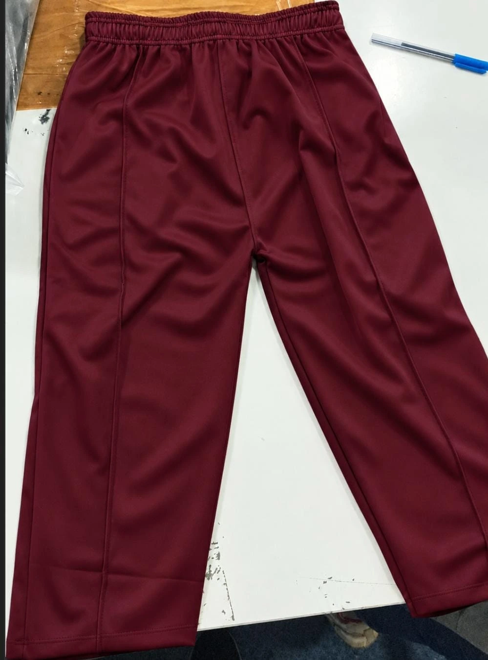 Maroon Superpoly 220 GSM Track Pant with Drawstring and Two Side Pockets