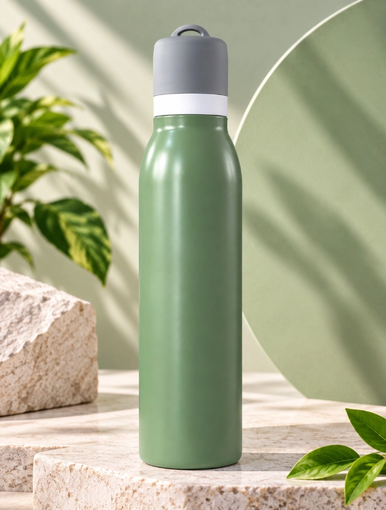 Matte Olive Green Premium Double Walled Vacuum Insulated Water Bottle
