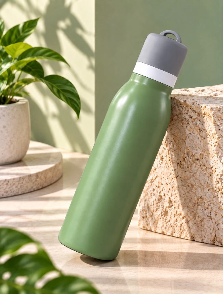 Matte Olive Green Premium Double Walled Vacuum Insulated Water Bottle — bulk from ₹392