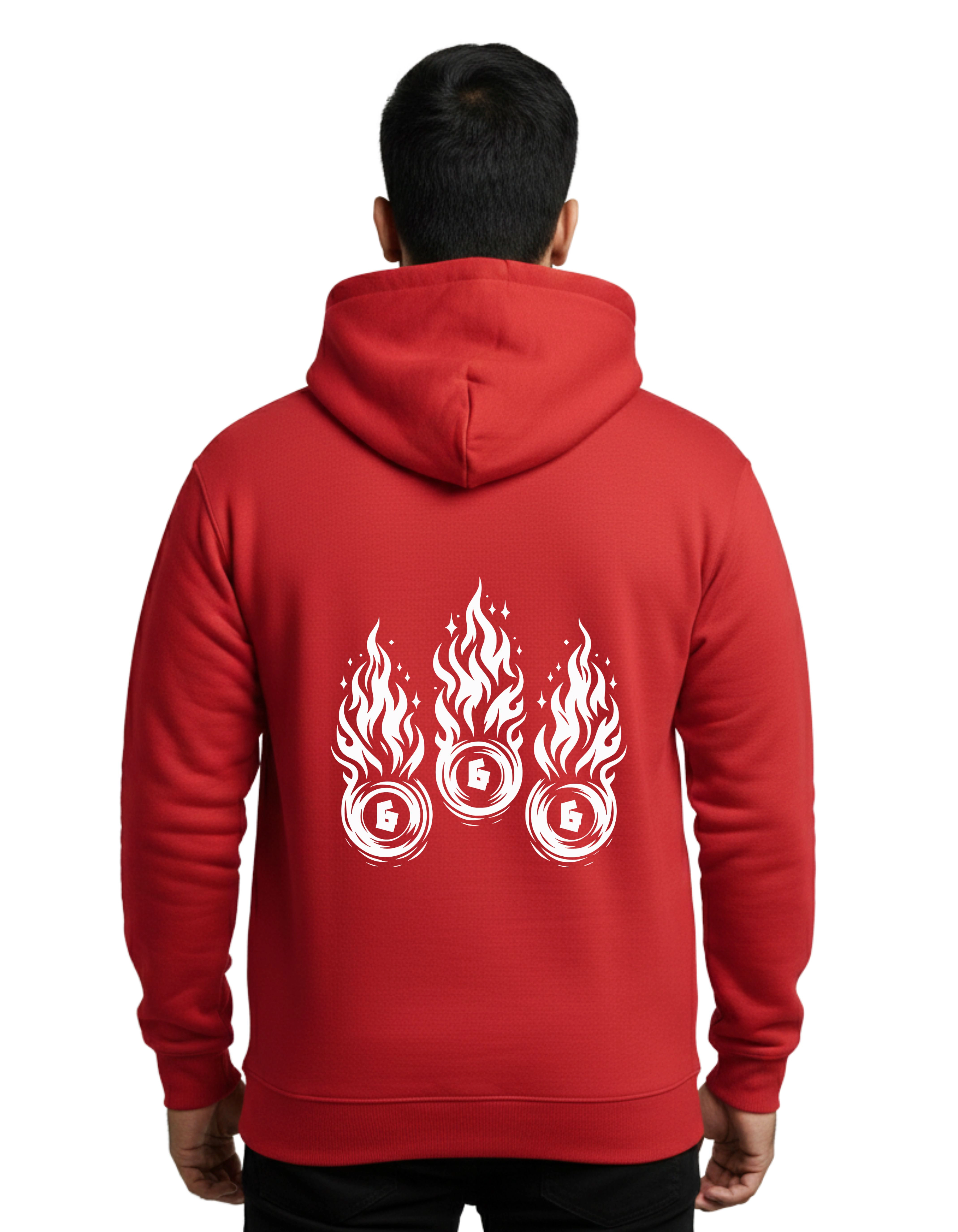 Mayhem Cotton Hoodie Without Zipper 300 GSM Red
