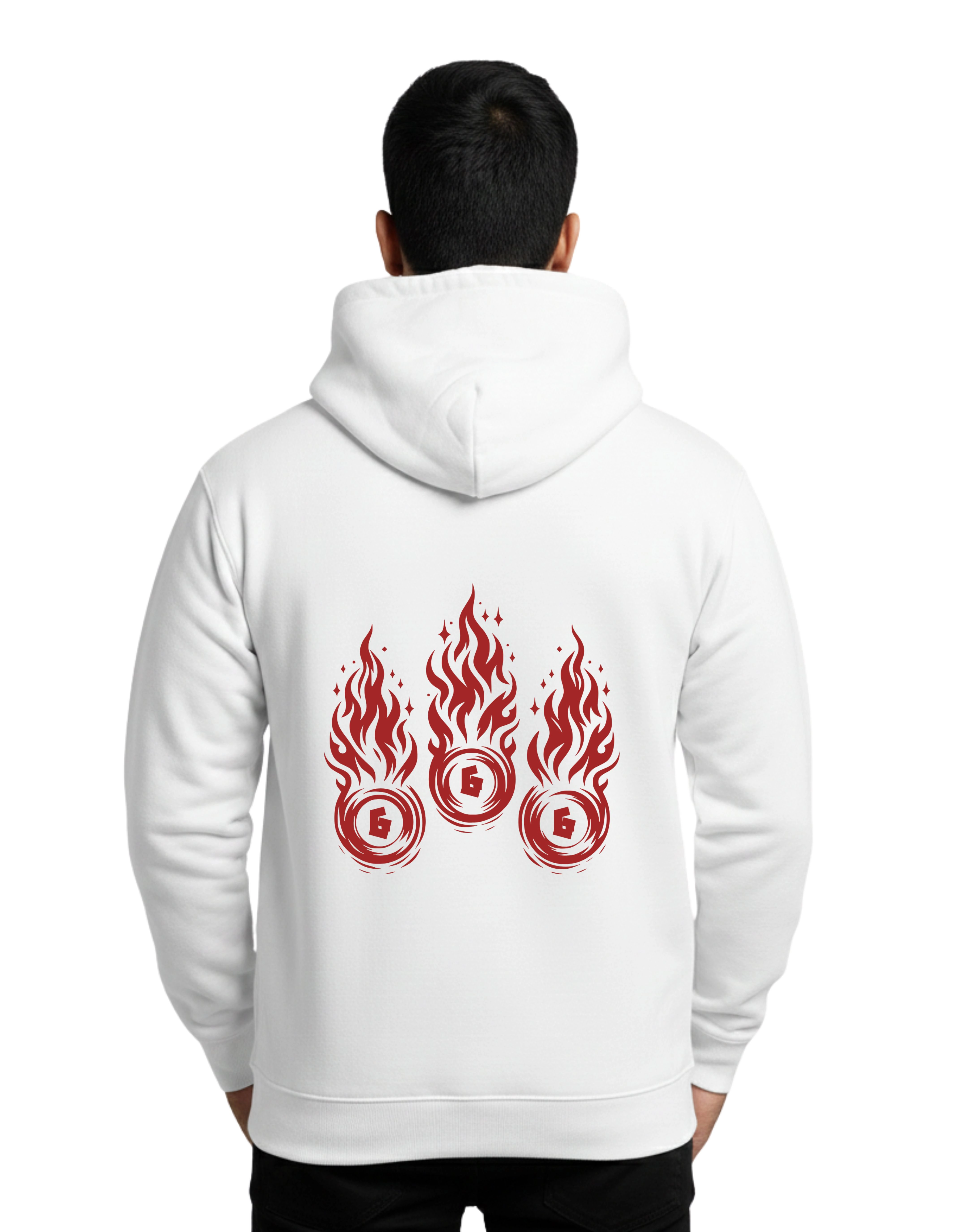Mayhem Cotton Hoodie Without Zipper 300 GSM White