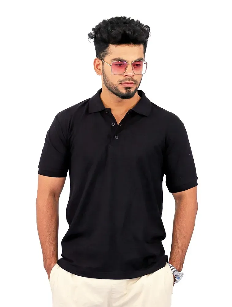 Anshu fashion shop Mens Mercerized Cotton 240 GSM Polo T Shirt