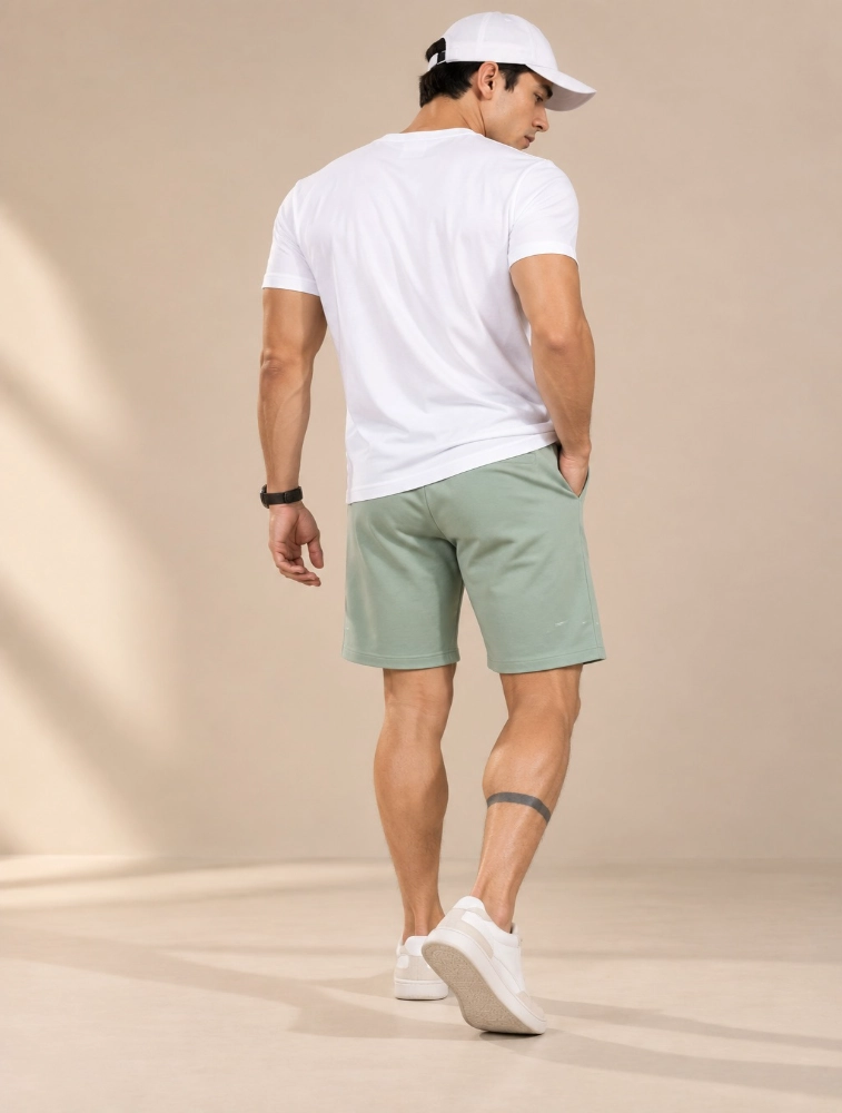 Mint Green Everyday Cotton Shorts