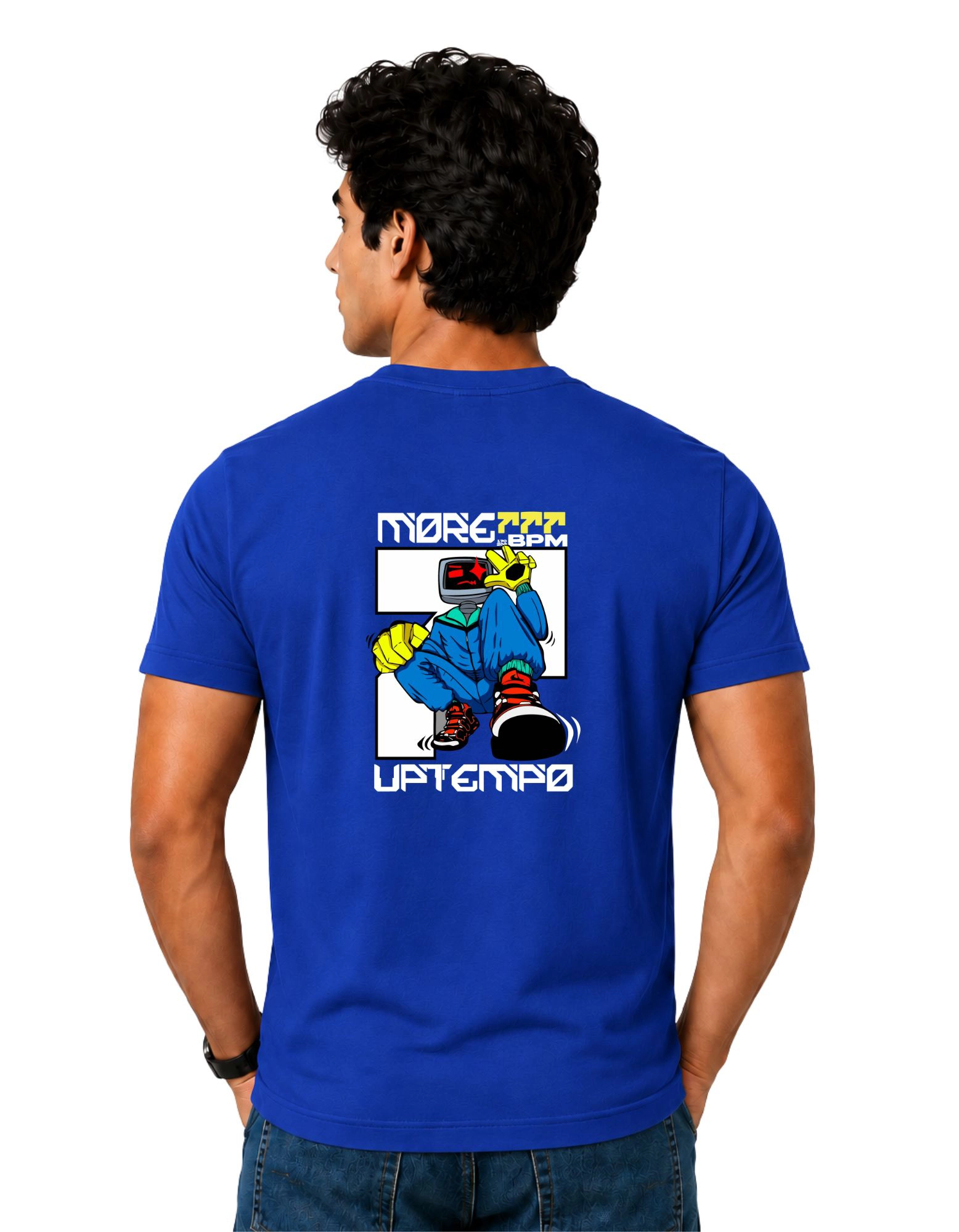 More Uptempo Cotton Round Neck T-Shirt 180 GSM Royal Blue