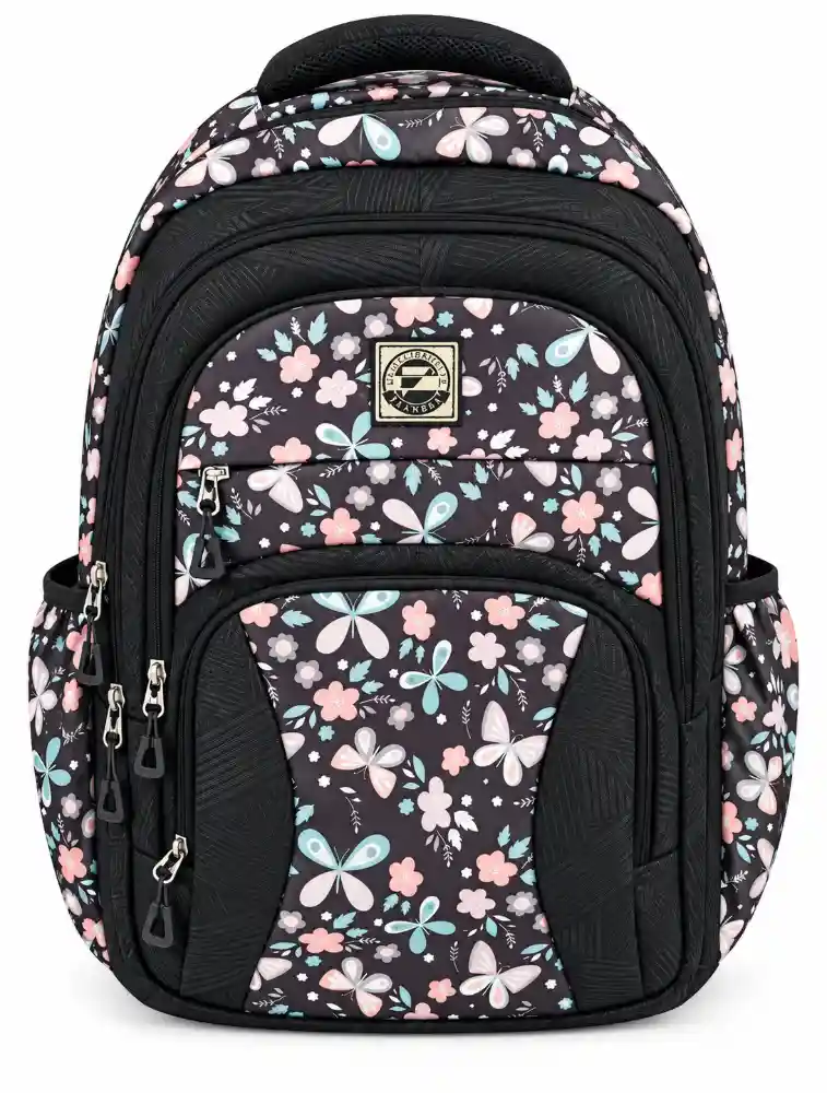 Multi Black Premium Printed School Backpack  