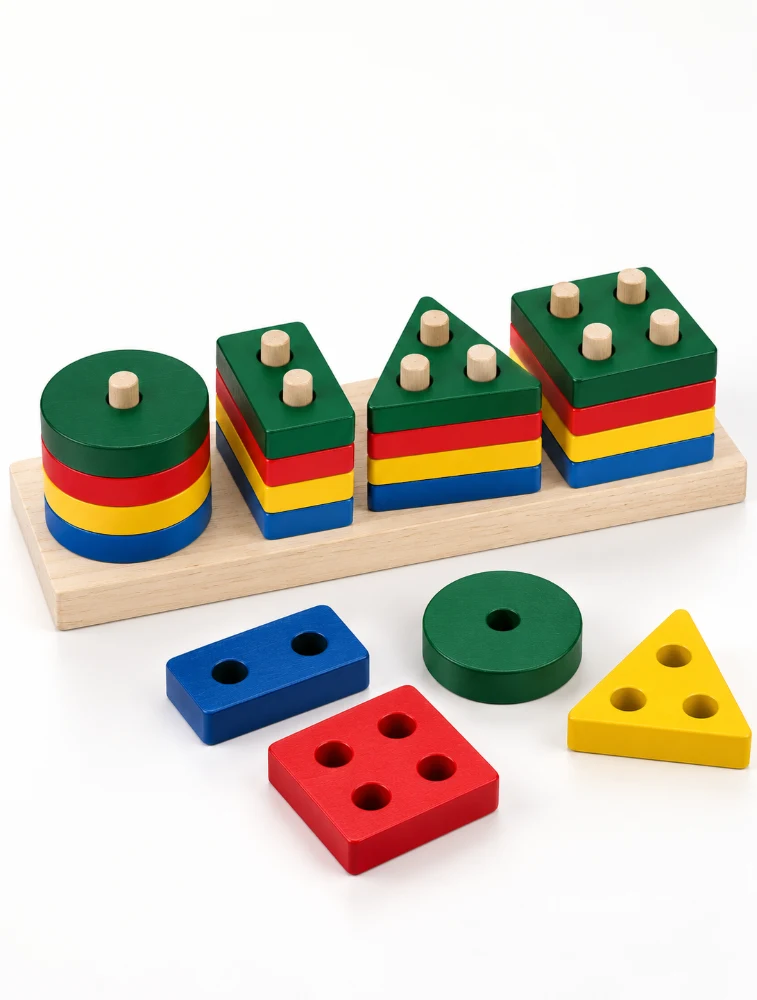 Multi Color Kids Wooden Educational Block