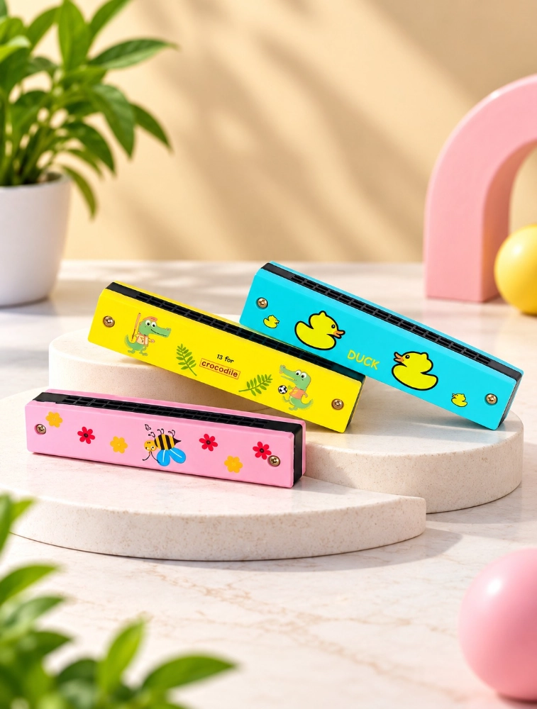 Multi Colour Musical Mouth Organ for Kids Pack of 3