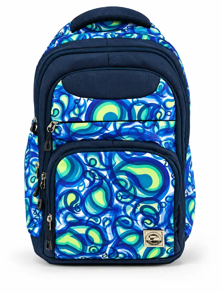  Navy Blue Printed Backpack 